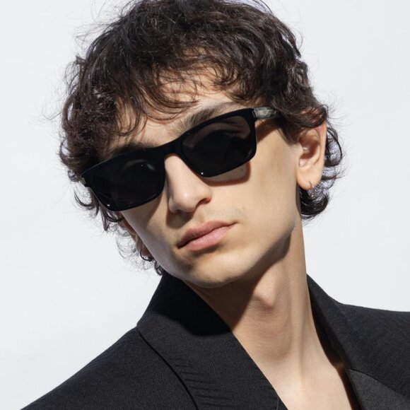 NEW SL662 004 SAINT LAURENT SUNGLASSES MEN HAVANA SQUARE EYEWEAR - Picture 1 of 4